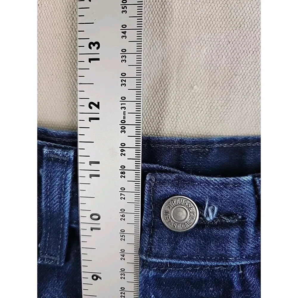 Levis Mens 501 30x30 * Jeans Straight Button Fly‎ Mid Rise Cotton Dark Blue
